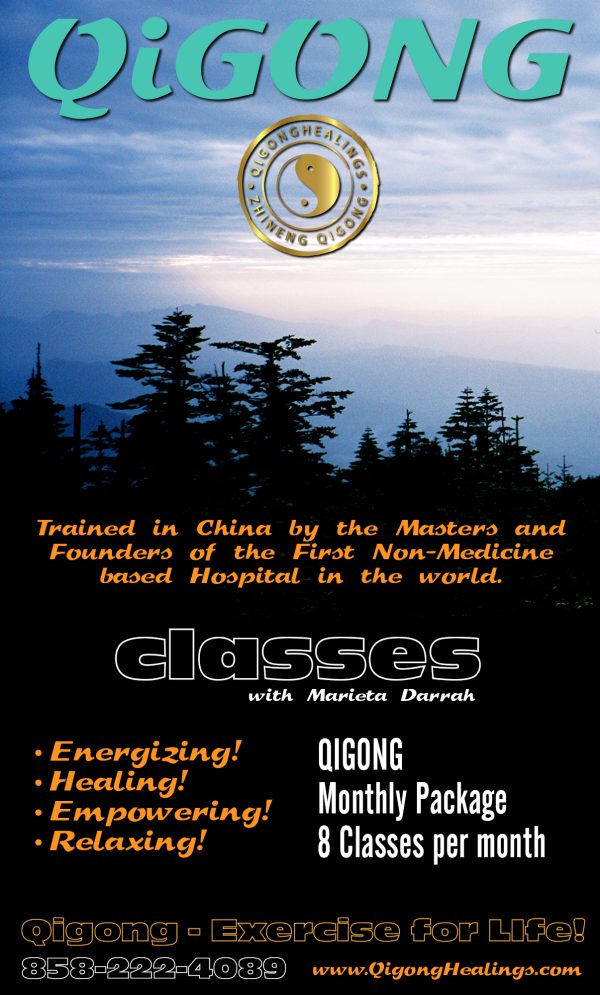 QIGONG Monthly Packages = 8 Classes per month